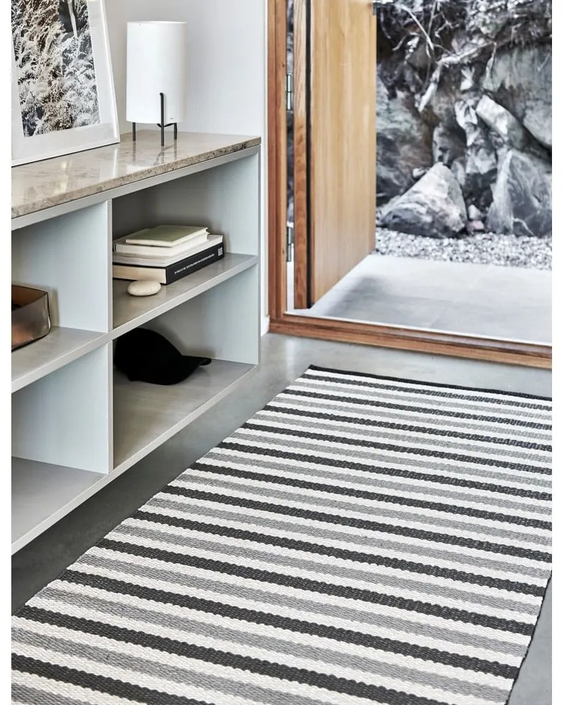 Сива и бежова пътека за открито и закрито 85x200 cm Teo Warm Grey – Pappelina