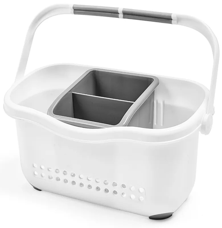 Бяло-сива кошница за мивка Caddy - Addis