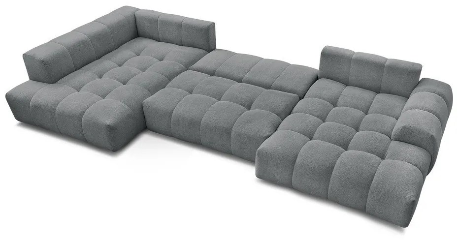 Тъмносив шенилов сгъваем/с място за съхранение ъглов диван (ляв ъгъл/U форма) Everest – Bobochic Paris