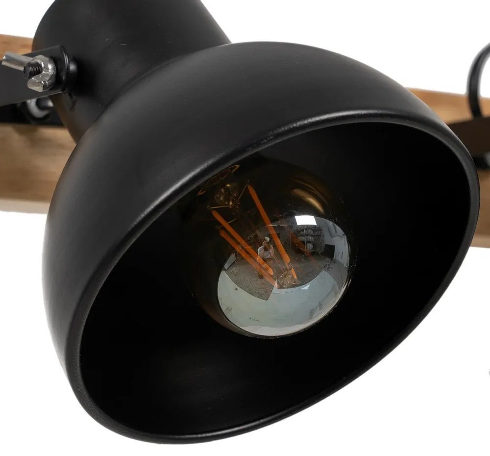 Черно-естествена стенна лампа – Ixia