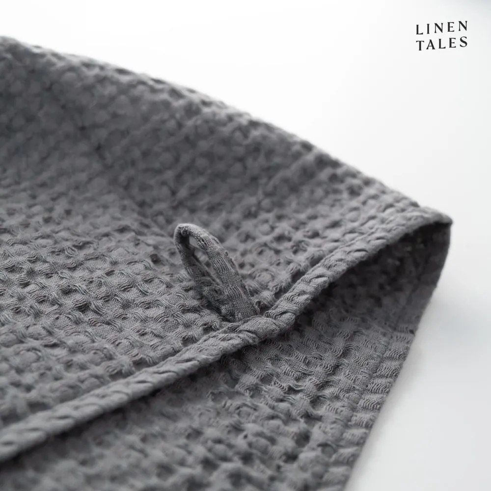 Тъмносиви кърпи и хавлии за баня в комплект от 3 Honeycomb - Linen Tales
