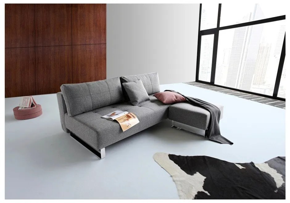 Сив разтегателен диван Twist Charcoal Supremax - Innovation
