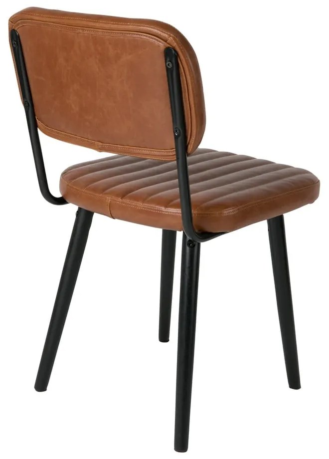 Кафяв трапезен стол в цвят коняк Jake Worn - White Label