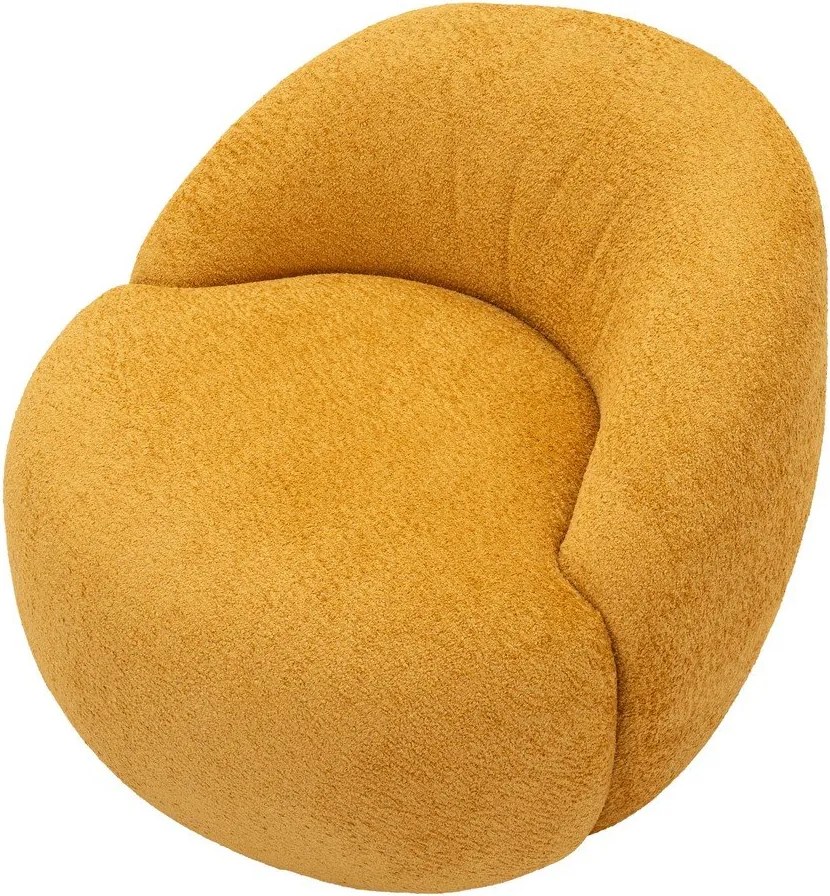 Кресло от букле в цвят горчица Ginerva – Mauro Ferretti