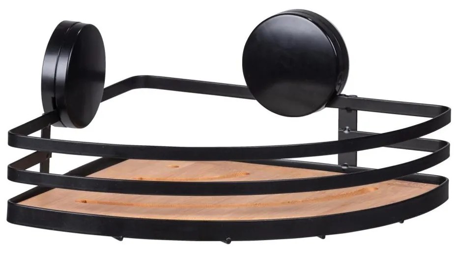 WENKO 24980800-полица ALBA 27,3x21 cm черна/кафява