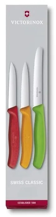 Victorinox - Комплект 3 кухненски ножа за зеленчуци, микс цветове