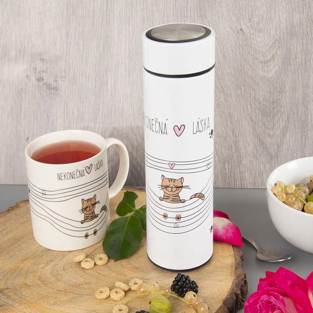 Бял термос 400 ml - Orion