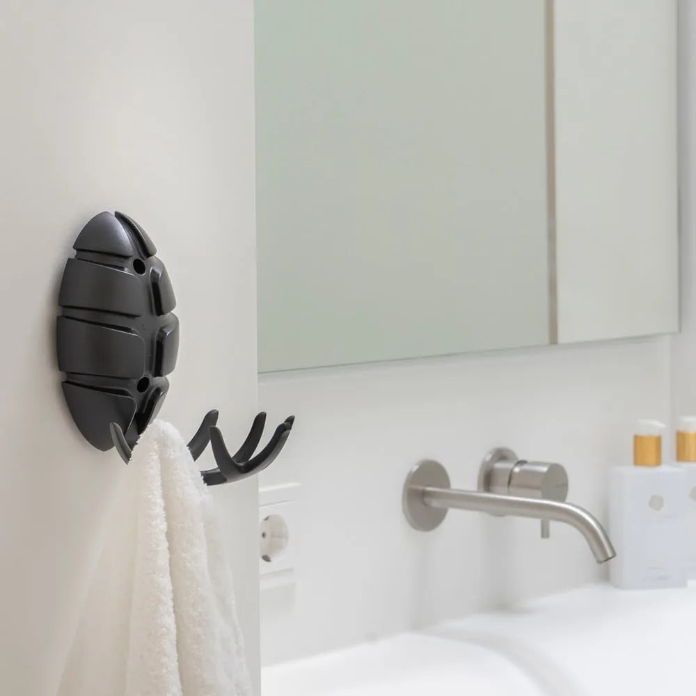 Черна кука за стена Bug - Spinder Design