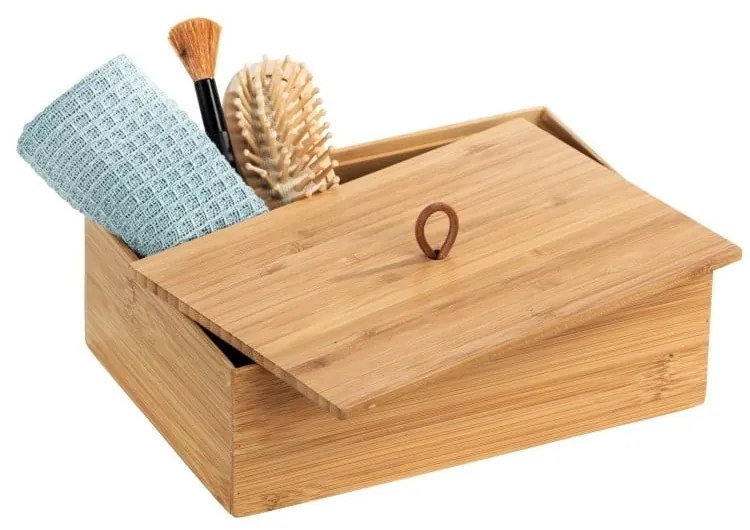Бамбукова кутия с капак, ширина 22 cm Terra - Wenko