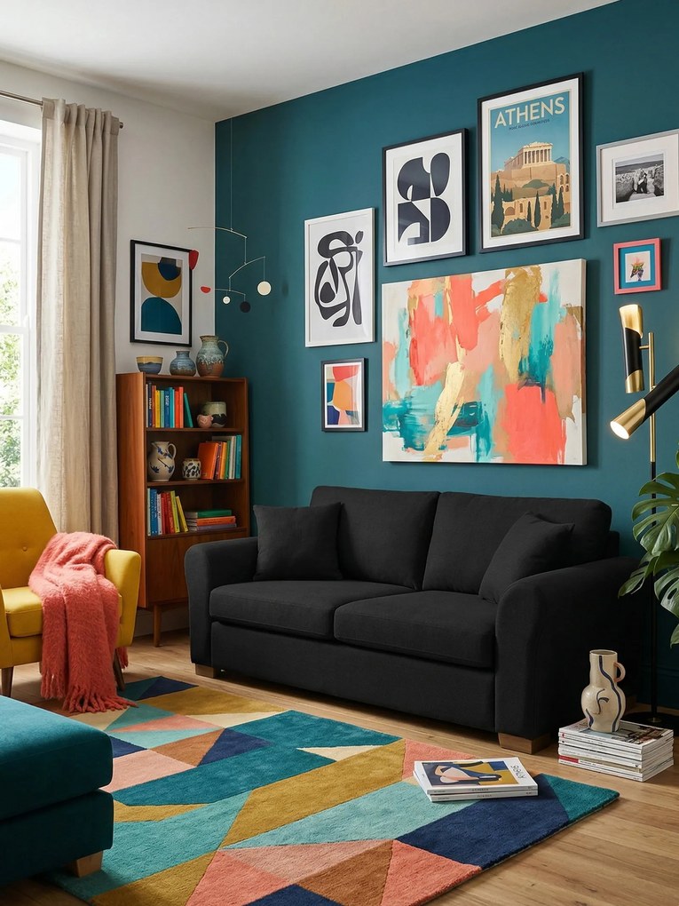 Диван Orpheas двуместен-145L 90D cm-Black