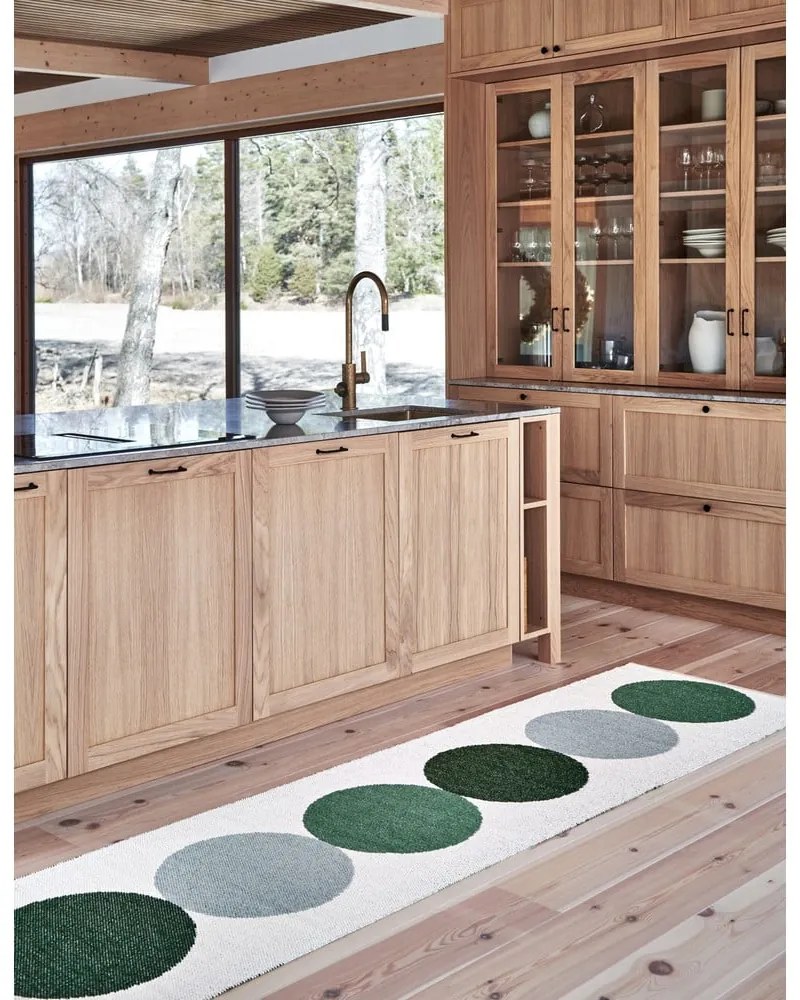 Зелен и кремав килим за открито и закрито 70x140 cm Otto Herb – Pappelina