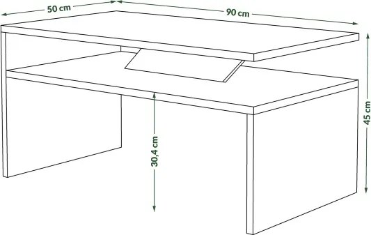 ПРИМА Бетон Милениум/Черен - МОДЕРНА ХОЛНА МАСА