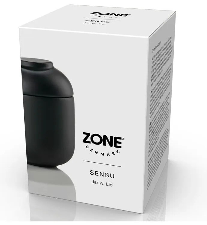 Черен керамичен органайзер за баня за памучни тампони Sensu – Zone