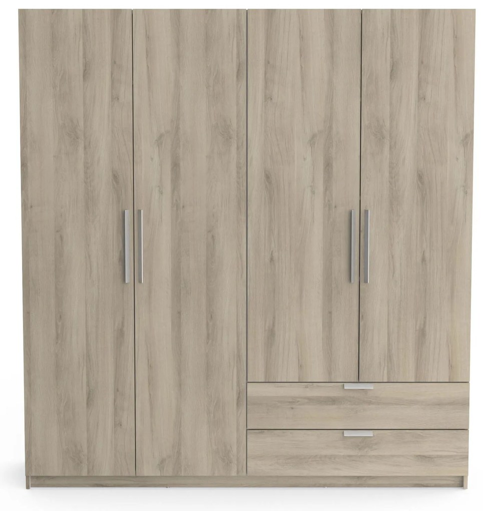 Гардероб 4-врати Glorious-Естествено