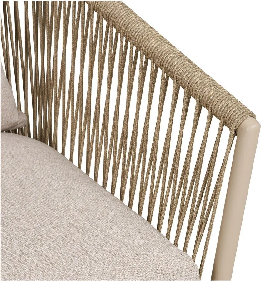 Бежов градински стол метален/подплатен Salerno – House Nordic