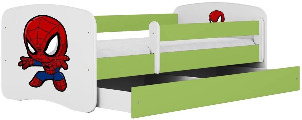 Детско легло Babydreams Cartoon-Prasino-160 x 80-Spiderman