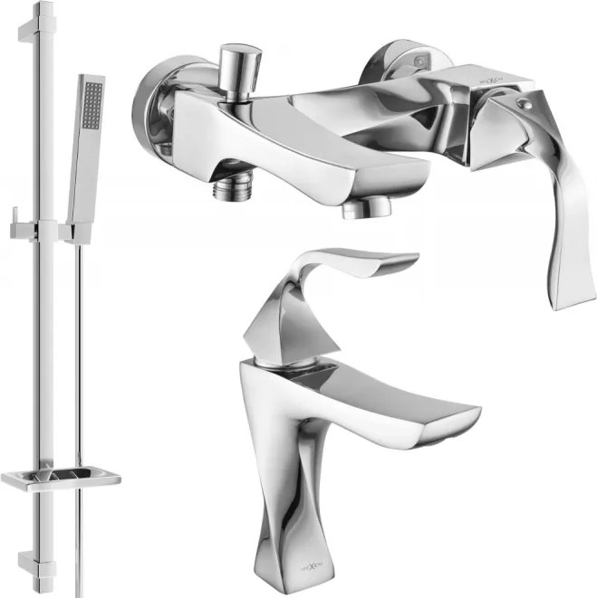 Mexen Estrella DQ02 комплект за вана, хром - 72303DQ02-00