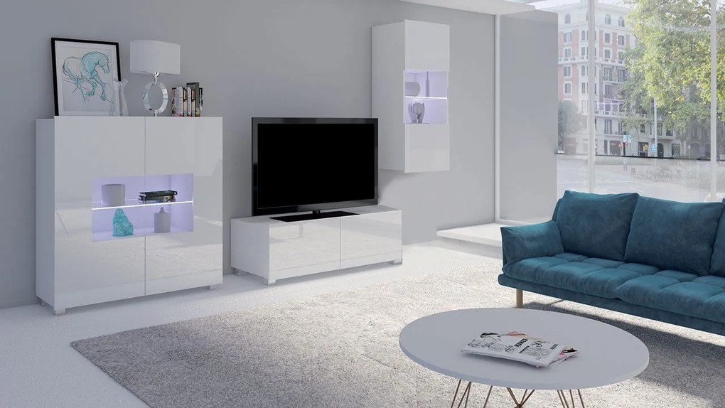 TV шкаф Calabrini-White-Length: 100 cm.