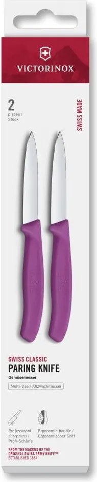 Victorinox - Комплект кухненски ножове за зеленчуци SWISS CLASSIC, 8 см, 2 бр., лилав