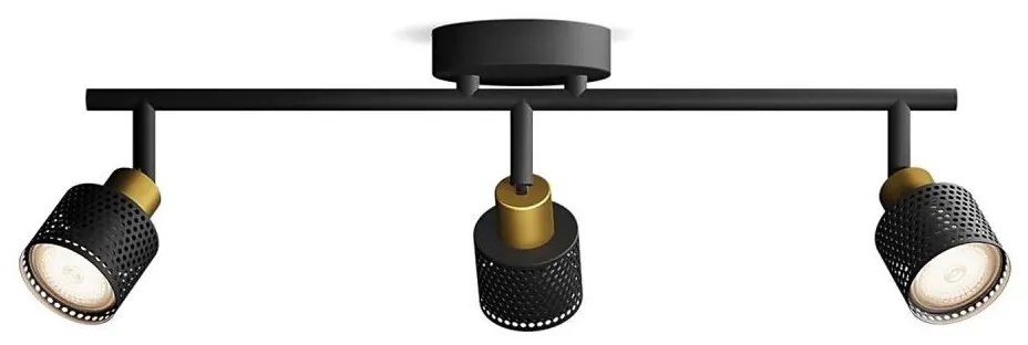 Philips - Спот NIALL 3xGU10/5W/230V черен/месинг