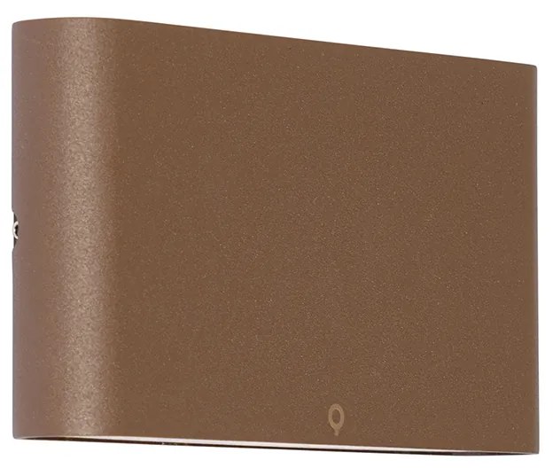 Модерна външна стенна лампа ръждяво кафява 17,5 см с LED IP65 - Batt