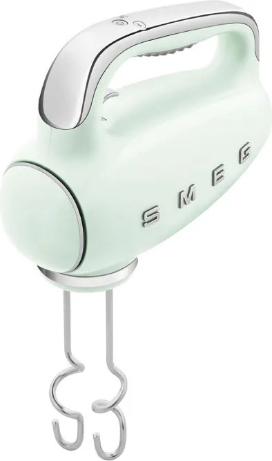 Ръчен миксер SMEG 50's Style HMF01PGEU, 250W, 9 скорости, Турбо, Скрит LED дисплей, Таймер, Аксесоари, Зелен
