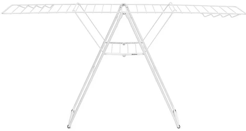Сушилник за дрехи Brabantia Hangon 1004167, 25 м, 8 закачалки, Регулируем, Заключване за деца, Бял