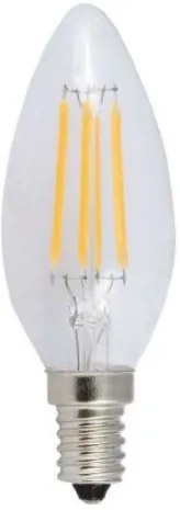 Лампа LED Filament E14 Candle 4W 2700K  (10 τεμάχια)