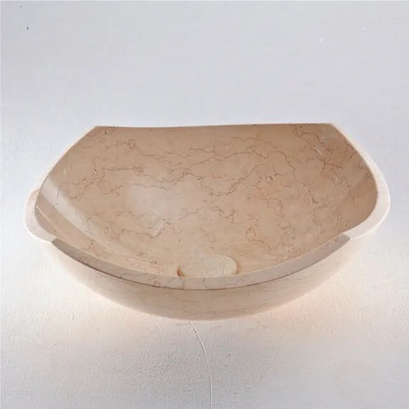 Мивка за баня ICL 4012S, Inter Ceramic, монтаж върху плот, камък, пясъчен, 40x40x12см