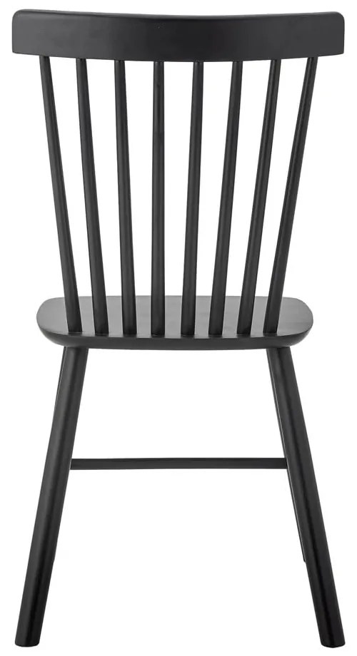 Черен трапезен стол от масивно каучуково дърво Mill – Bloomingville