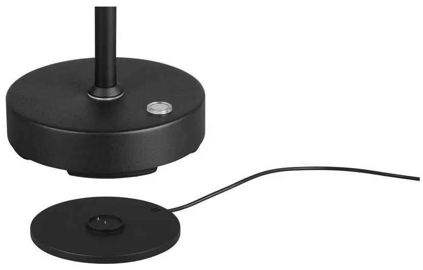 Черна LED настолна лампа (височина 45 cm) Moreno – Trio