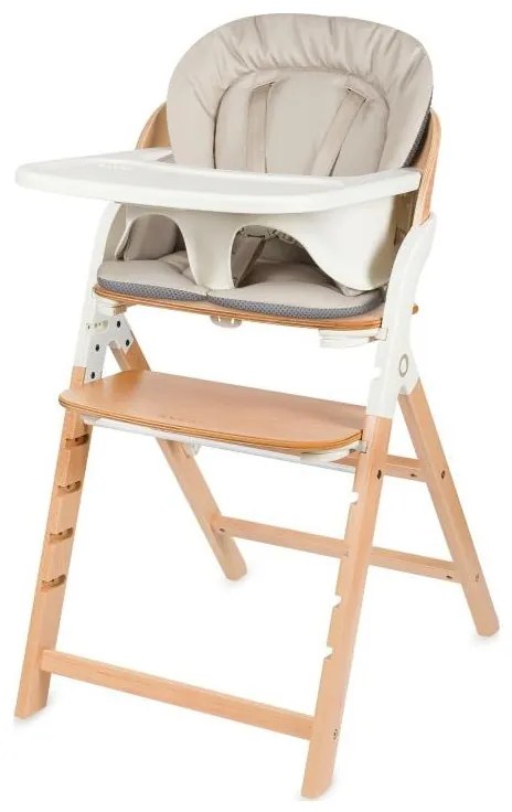 Lionelo - Детски стол за хранене 3 в 1 MEGAN White Wood