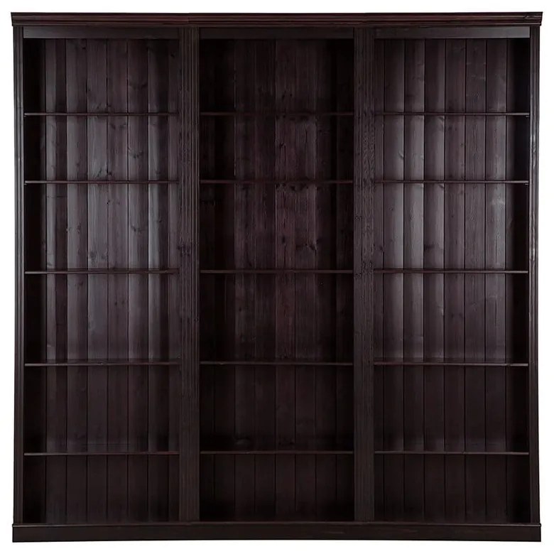 Кафява библиотека от масивен бор 222x223 cm Anita – Støraa