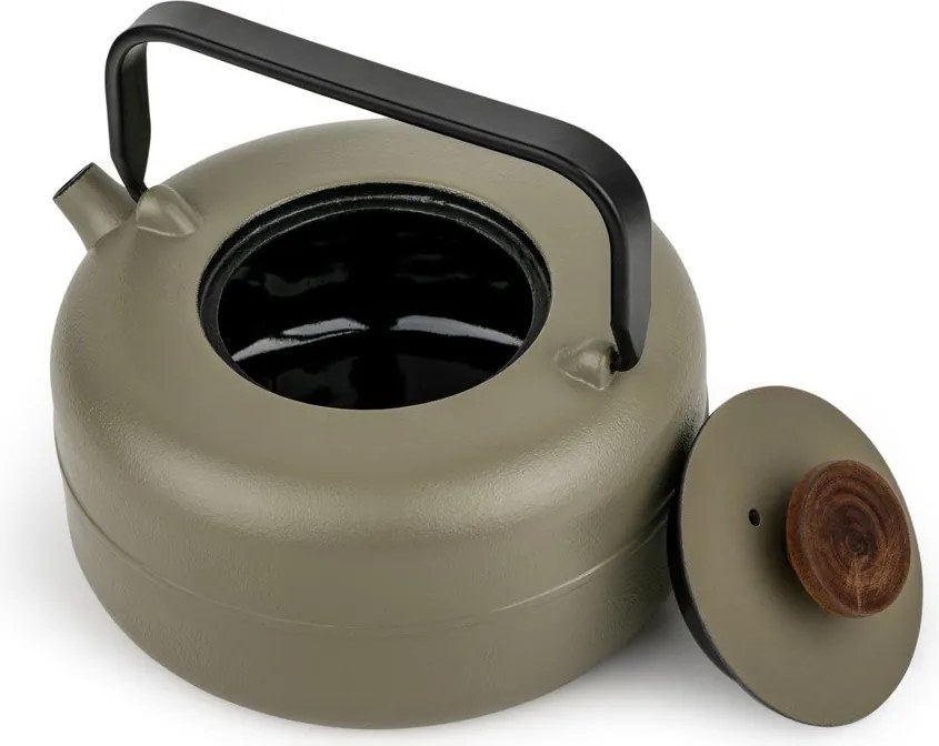 Чугунен чайник с цедка в цвят каки 750 ml Henan – Bredemeijer