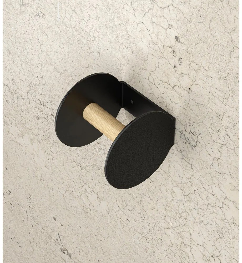 Черен стенен държач за тоалетна хартия Bull – LIND DNA