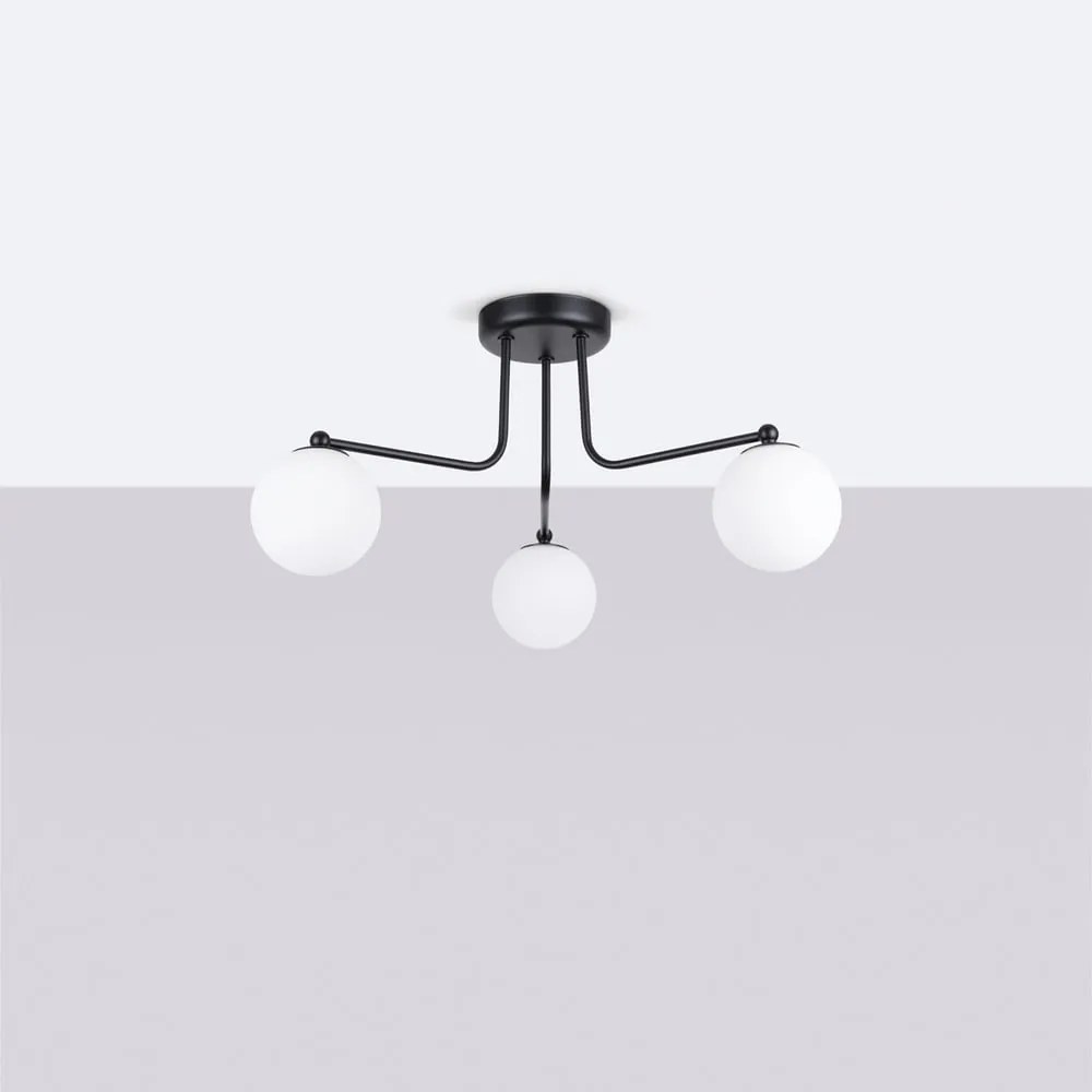 Черно-бяло осветително тяло за таван Beam – Sollux