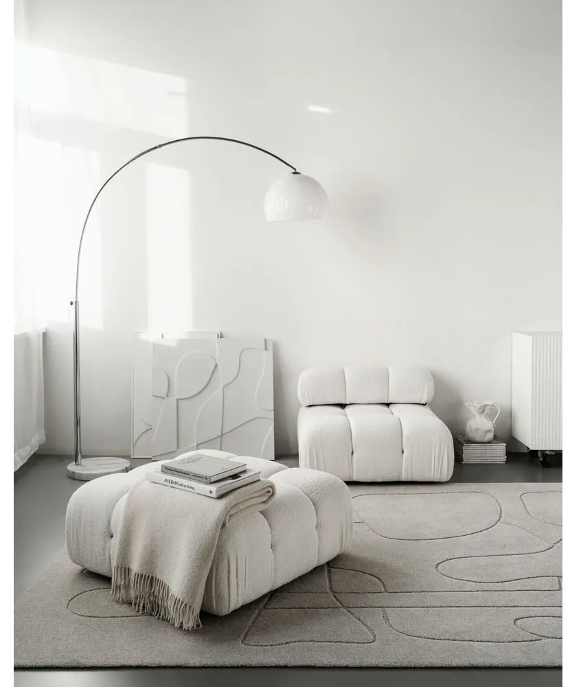 Светлосив вълнен килим 200x300 cm Morphic – Agnella