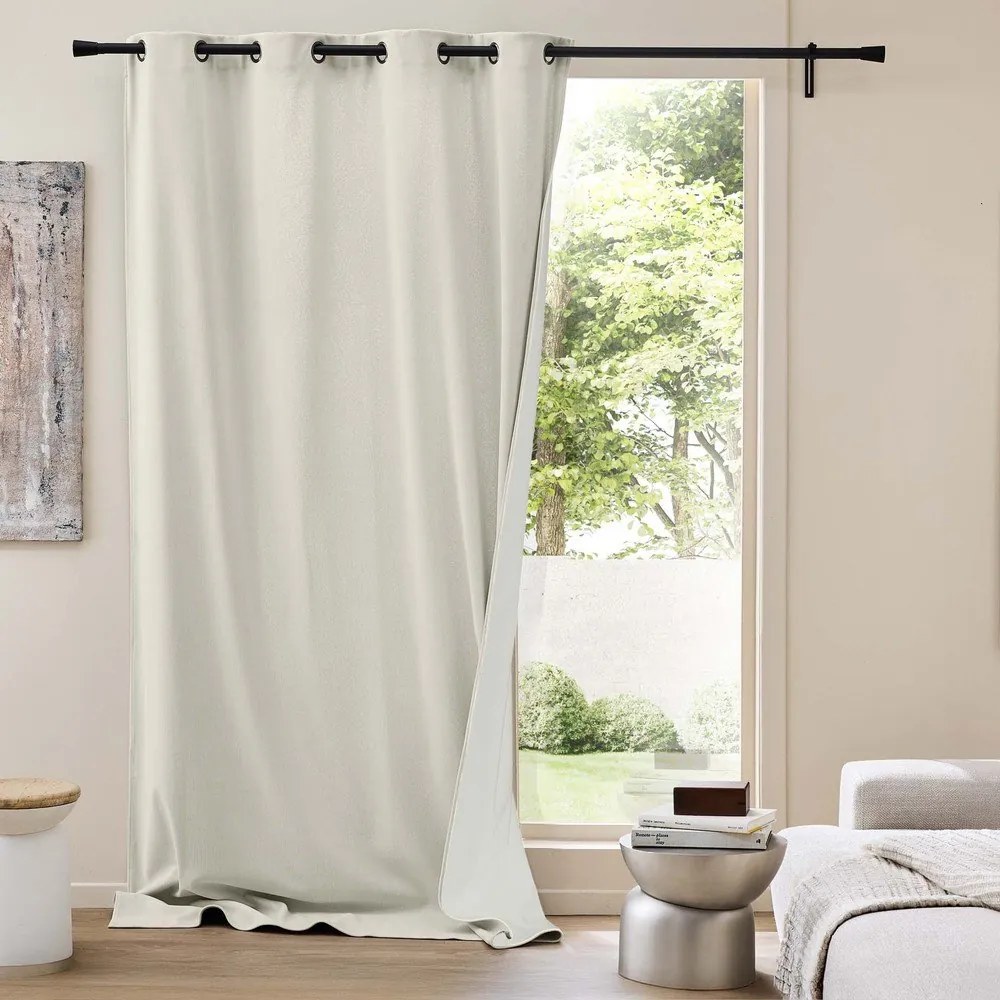 Бежово термо перде от рипсено кадифе 140x260 cm Madison – douceur d'intérieur