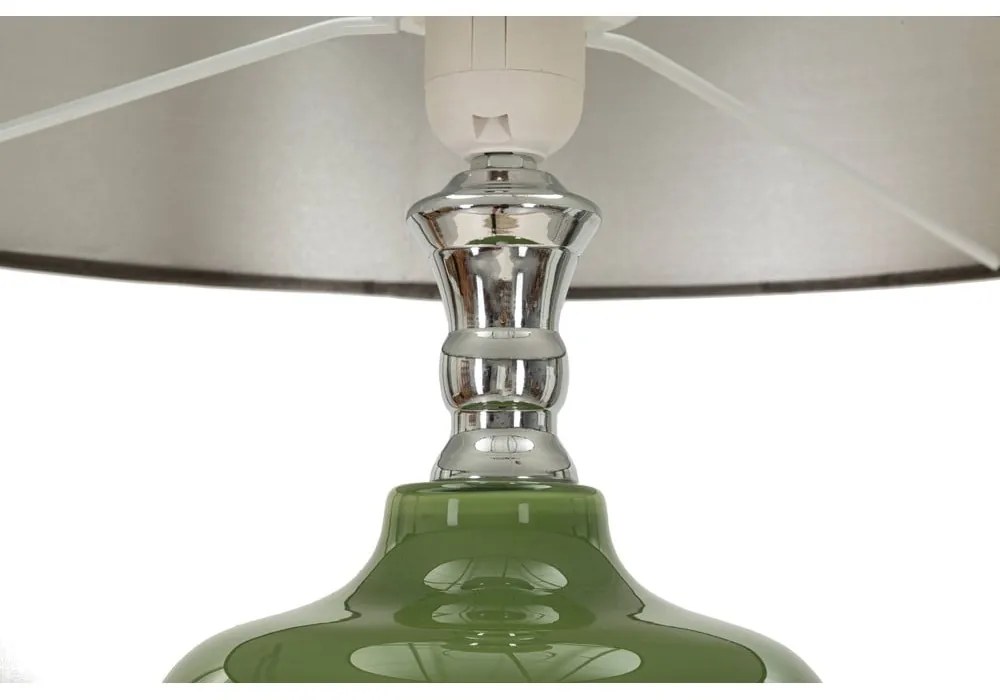 Зелена и сива подова лампа с текстилен абажур (височина 160 cm) Eva – Mauro Ferretti