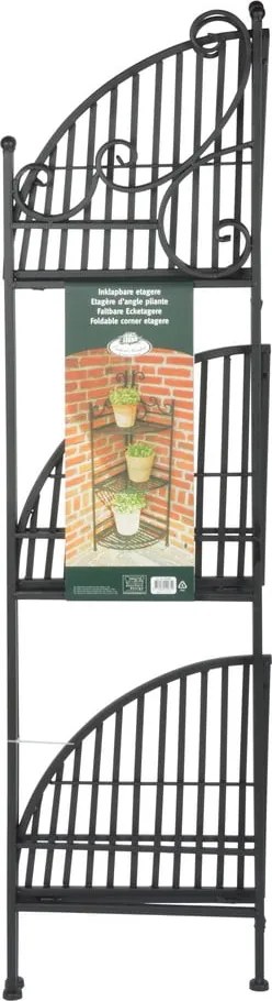 Черна метална ъглова сгъваема стойка за цветя - Esschert Design