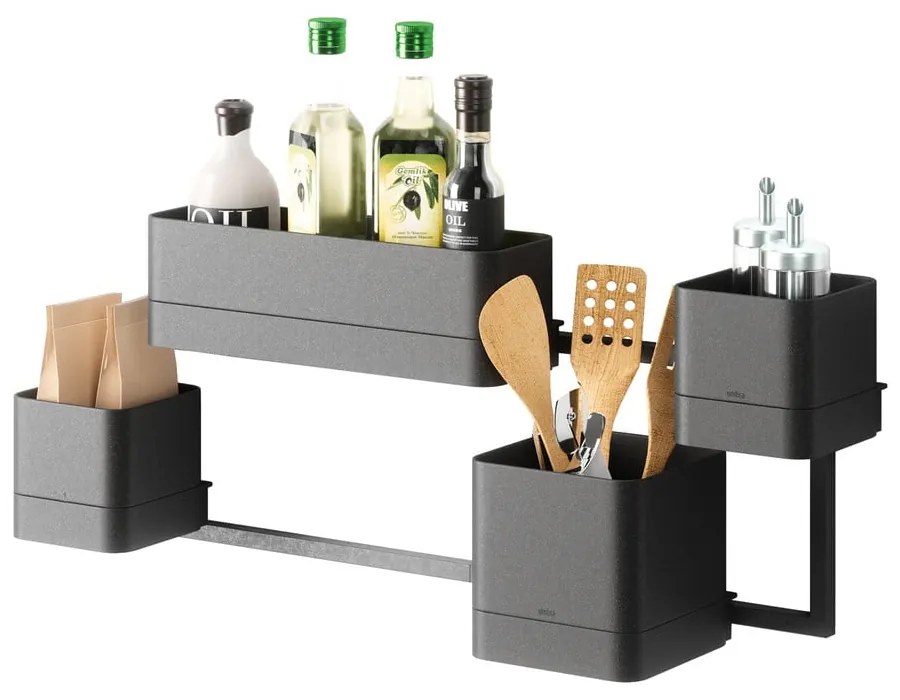 Висящи пластмасови саксии за билки в комплект от 4 броя Cubiko - Umbra