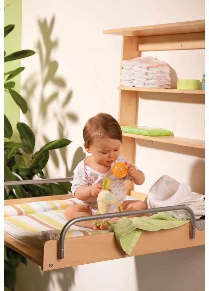 Висяща маса за преповиване от декор от бук в естествен цвят Dschungelbaby – Roba