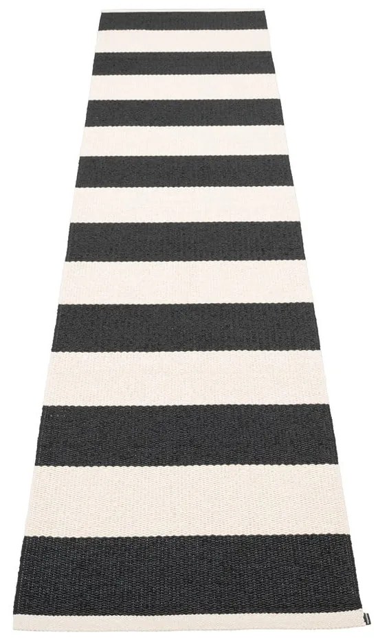 Черно-бяла пътека за открито и закрито 70x300 cm Bob Black Vanilla – Pappelina