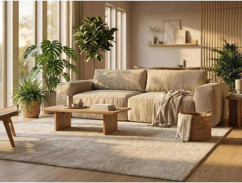 Шенилов сгъваем ъглов диван в цвят горчица (десен ъгъл) Kuki – Makamii