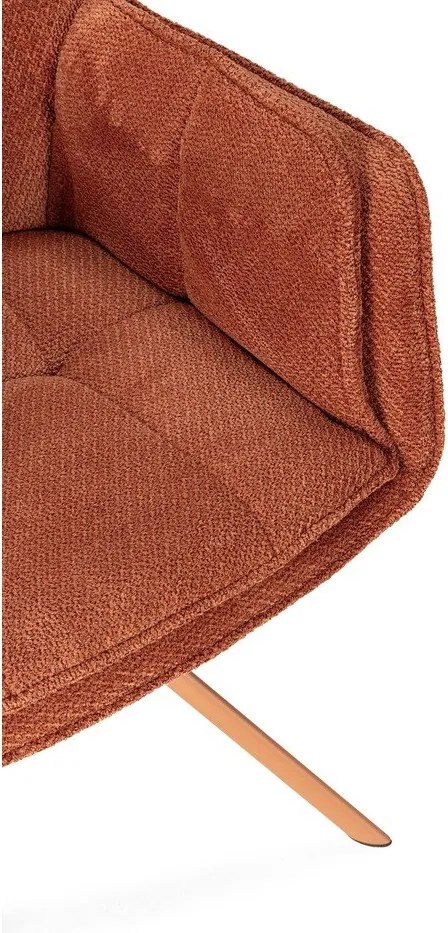 Теракотени тапицирани трапезни столове в комплект 2 бр. Keiko – Marckeric