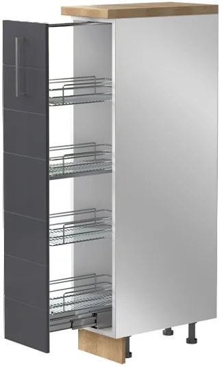 Висок подов шкаф Hudson K14-30-1KZ-Fusiko dark - White