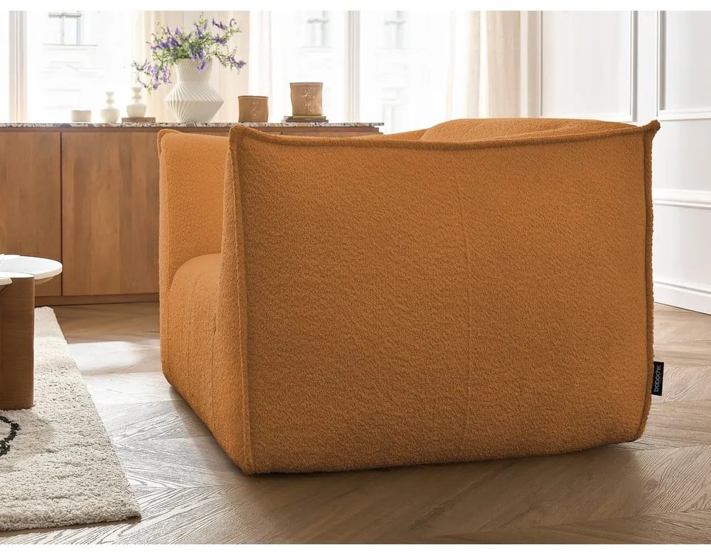 Кресло от прежда с примки от букле в цвят горчица Giorgia – Bobochic Paris