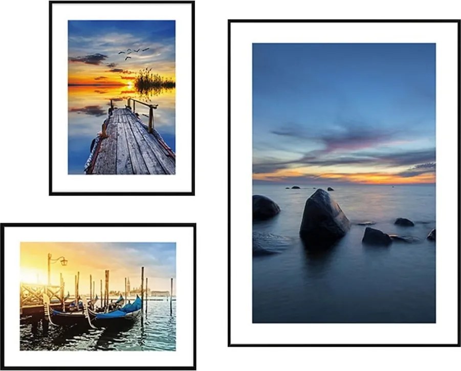 Картини в комплект 3 бр. Seaside Sunset – knor