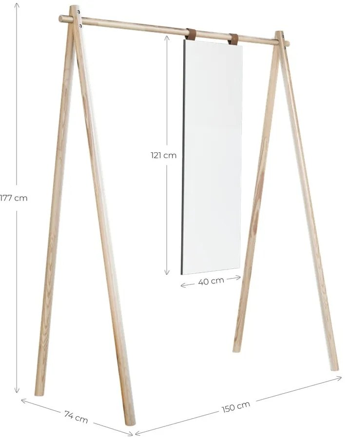 Стойка за дрехи от борова дървесина Hongi - Karup Design