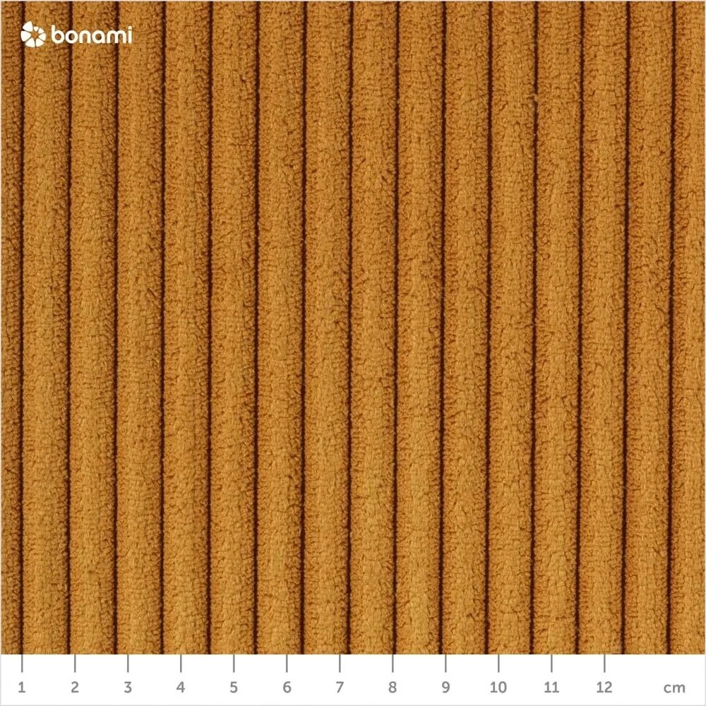 Сгъваем диван от рипсено кадифе в цвят горчица 195 cm Nona – Makamii